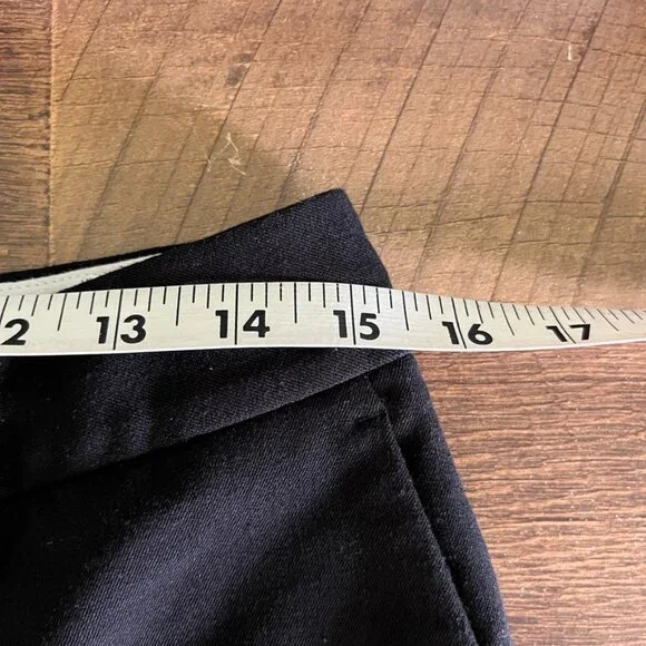 MM LaFleur Pants Size 6 The Pippa Light Twill Wide Leg Crop Stretchy Black - Picture 11 of 13